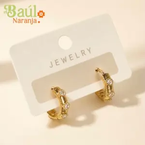 Aretes Argollas Texturizadas