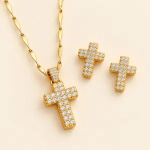 Set de Aretes mas Cadena